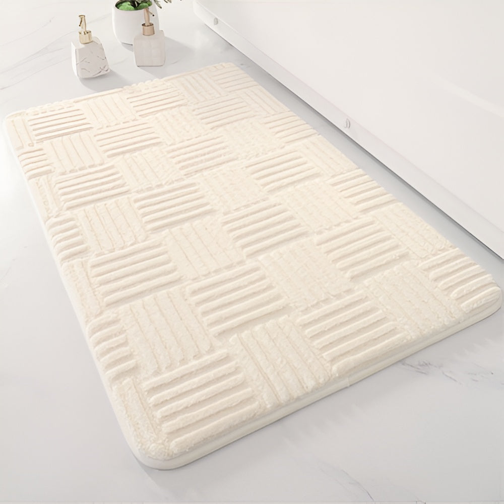 Grid Absorbent Bath Mat