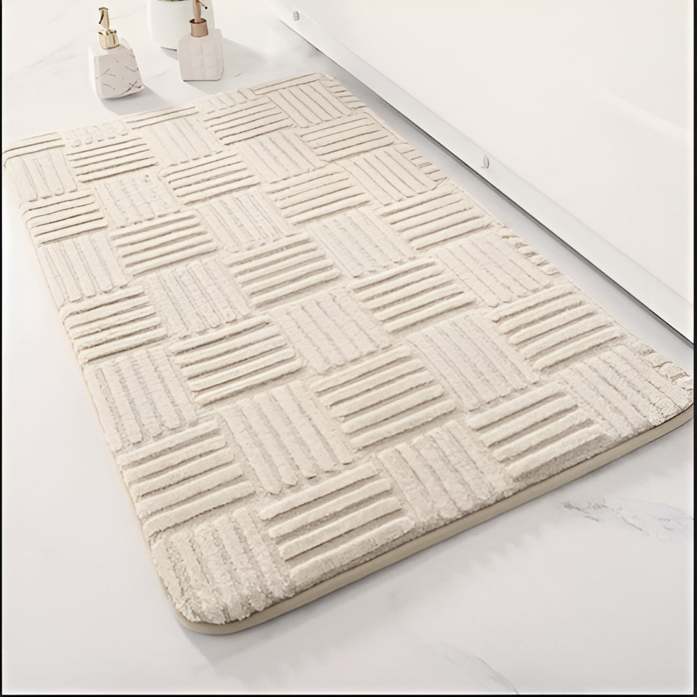 Grid Absorbent Bath Mat