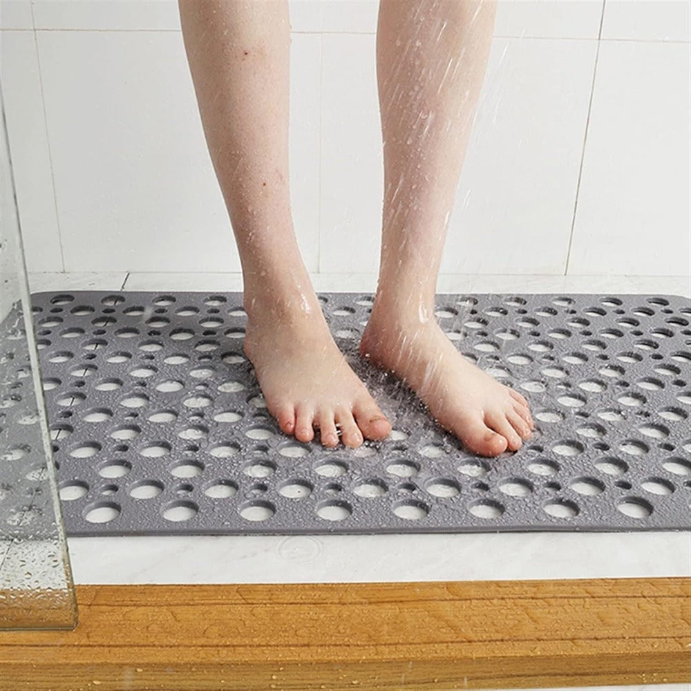 Drainage Shower Mat with Suction Cups
